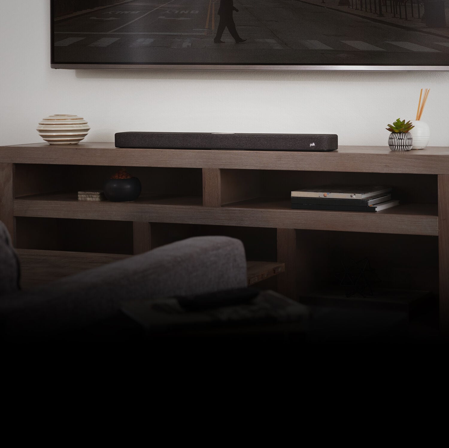 Sound bar with TV