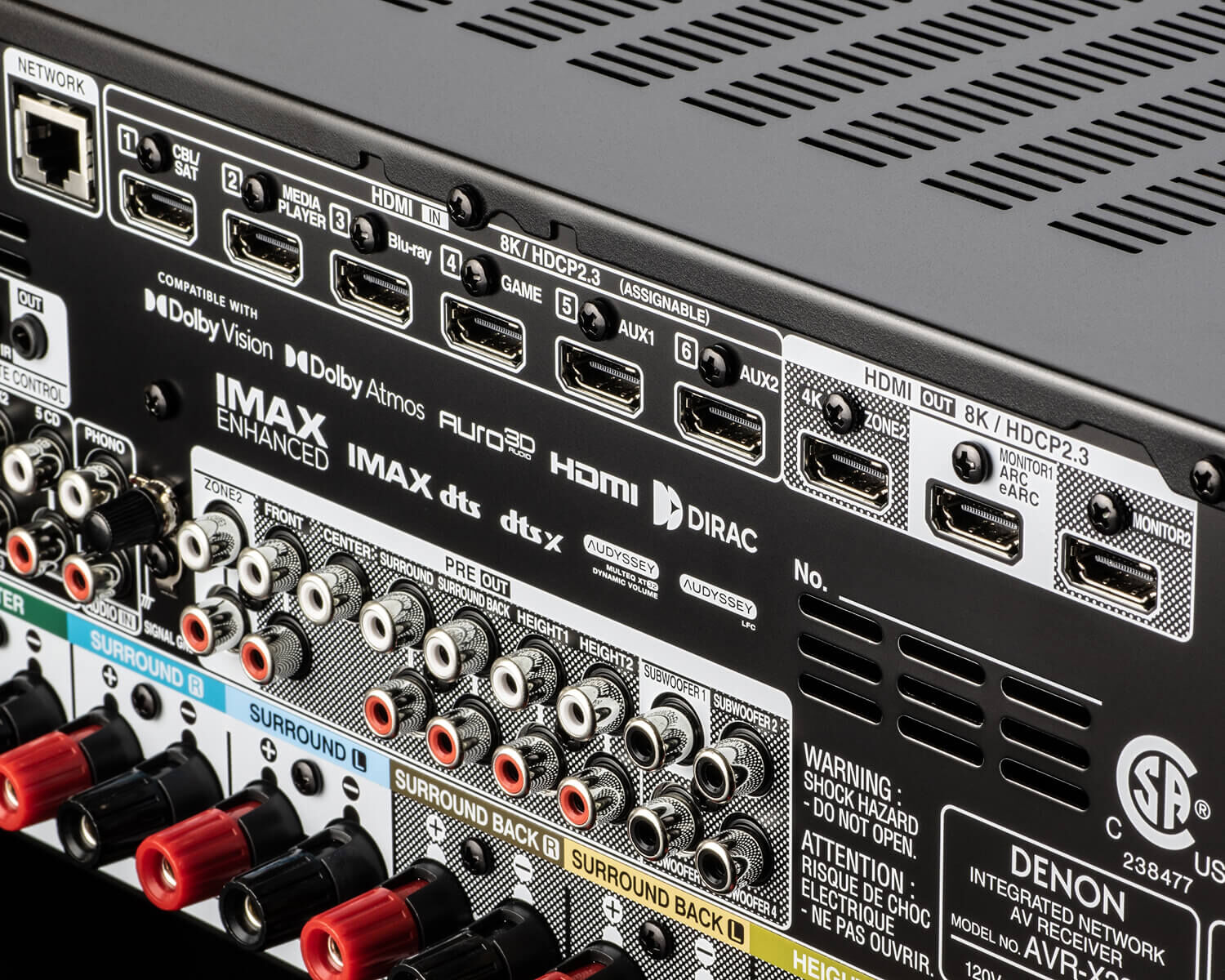 AVR-X3800H - 9.4 Ch. 105W 8K AV Receiver Powered by HEOS