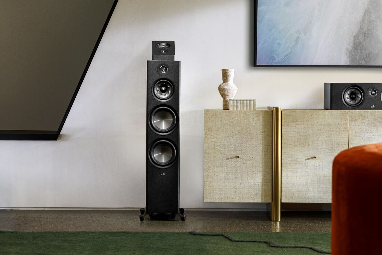Polk floor-standing speakers