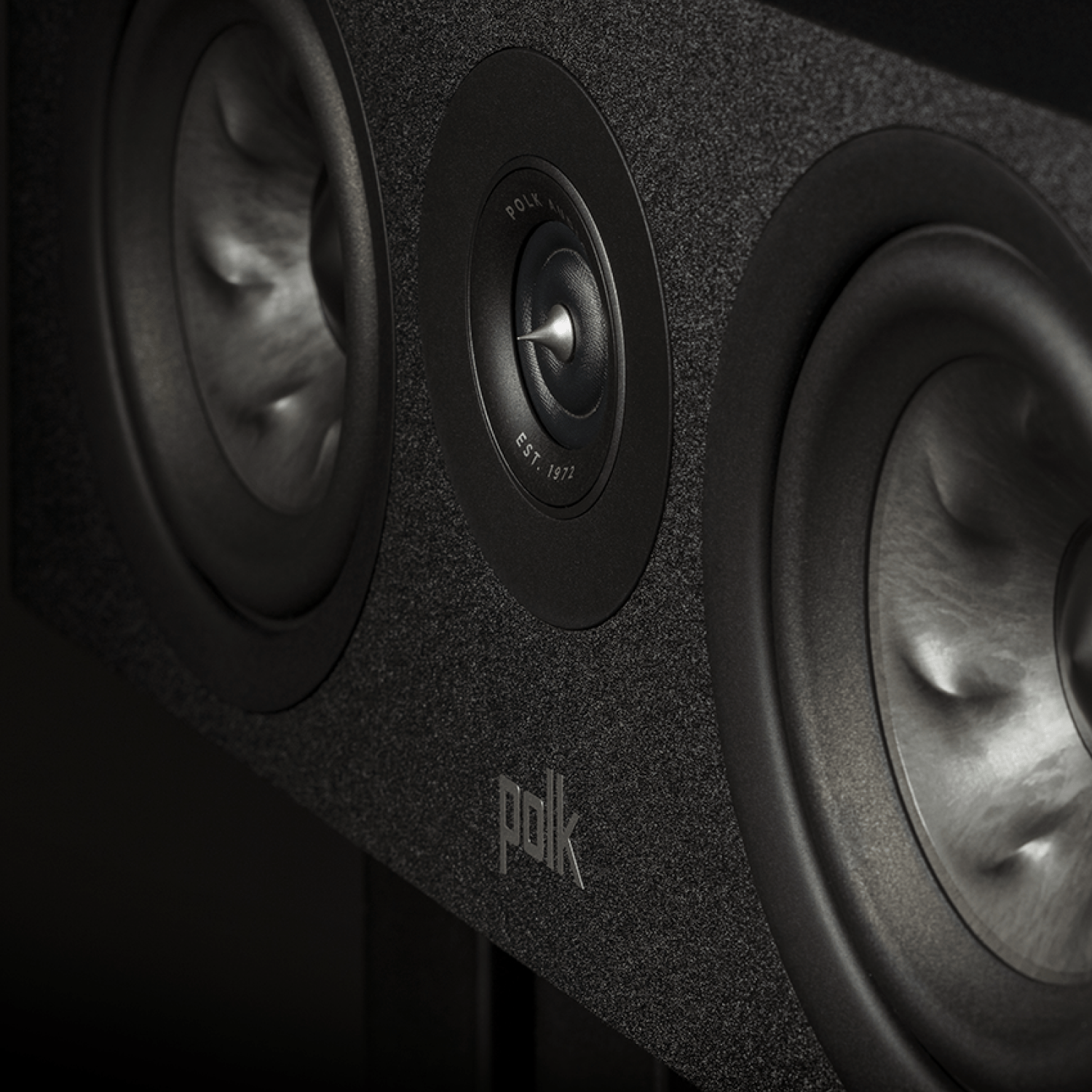 Closeup of polk speaker