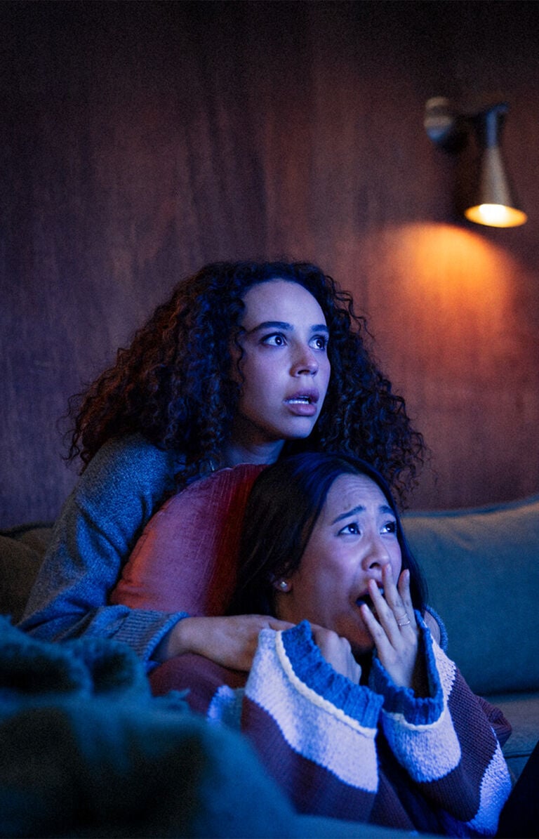 Women watching tv Women watching tv
