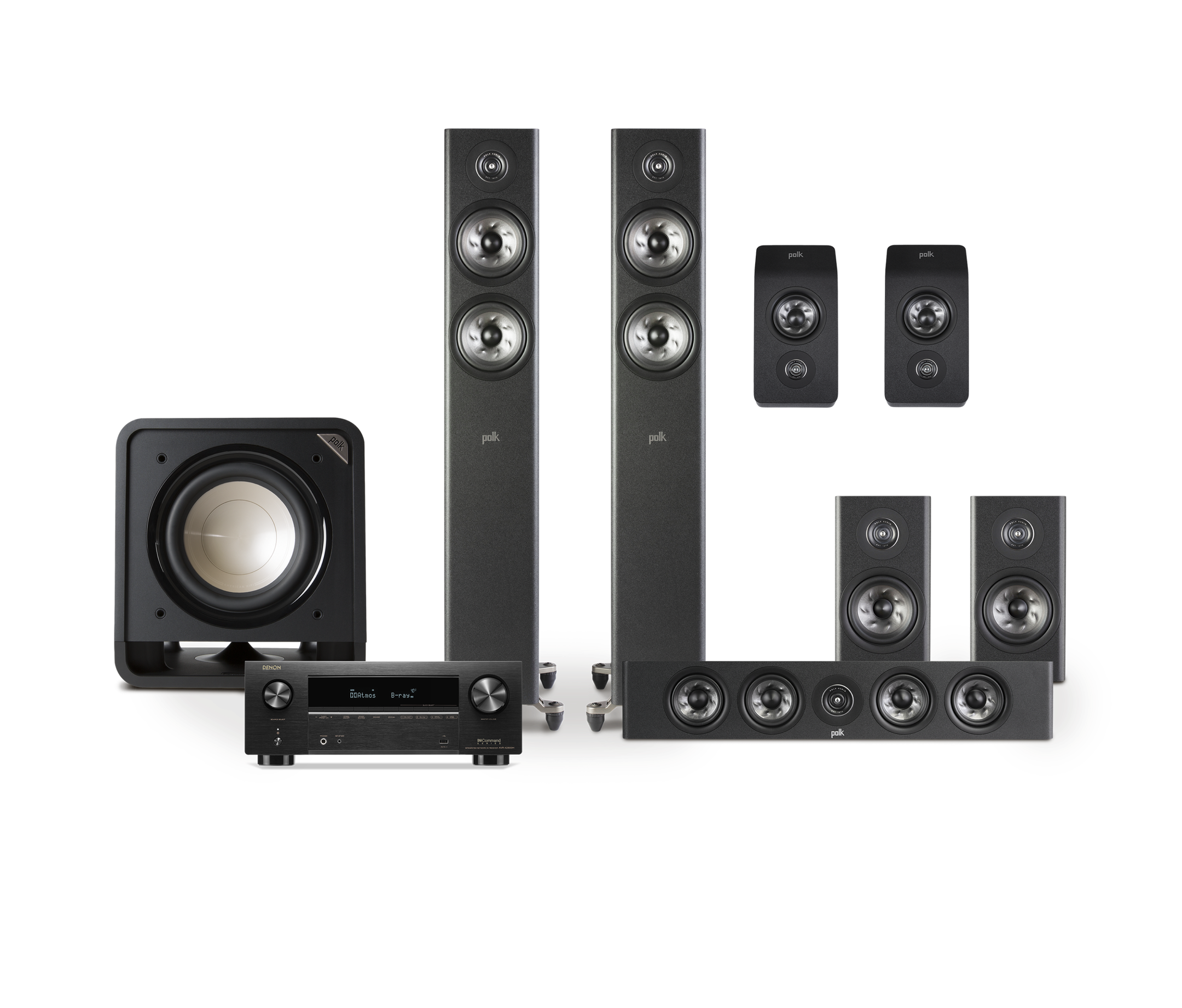 Reserve R500 Silver System with Denon AVR, Black, dynamic