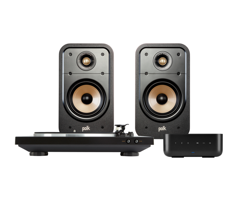 Denon x Polk Vinyl Bundle, Black, dynamic