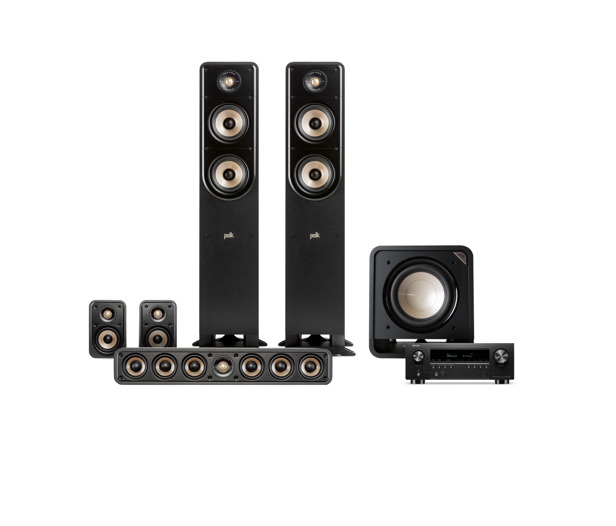 Signature Elite ES50 Silver System with Denon AVR, Black, dynamic