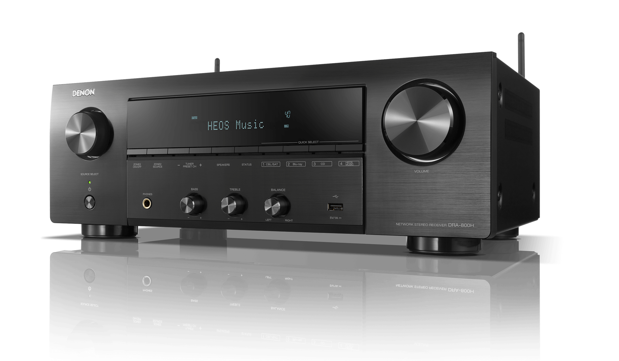 Denon 2ch Network Receiver DRA-800H SP, Black, dynamic