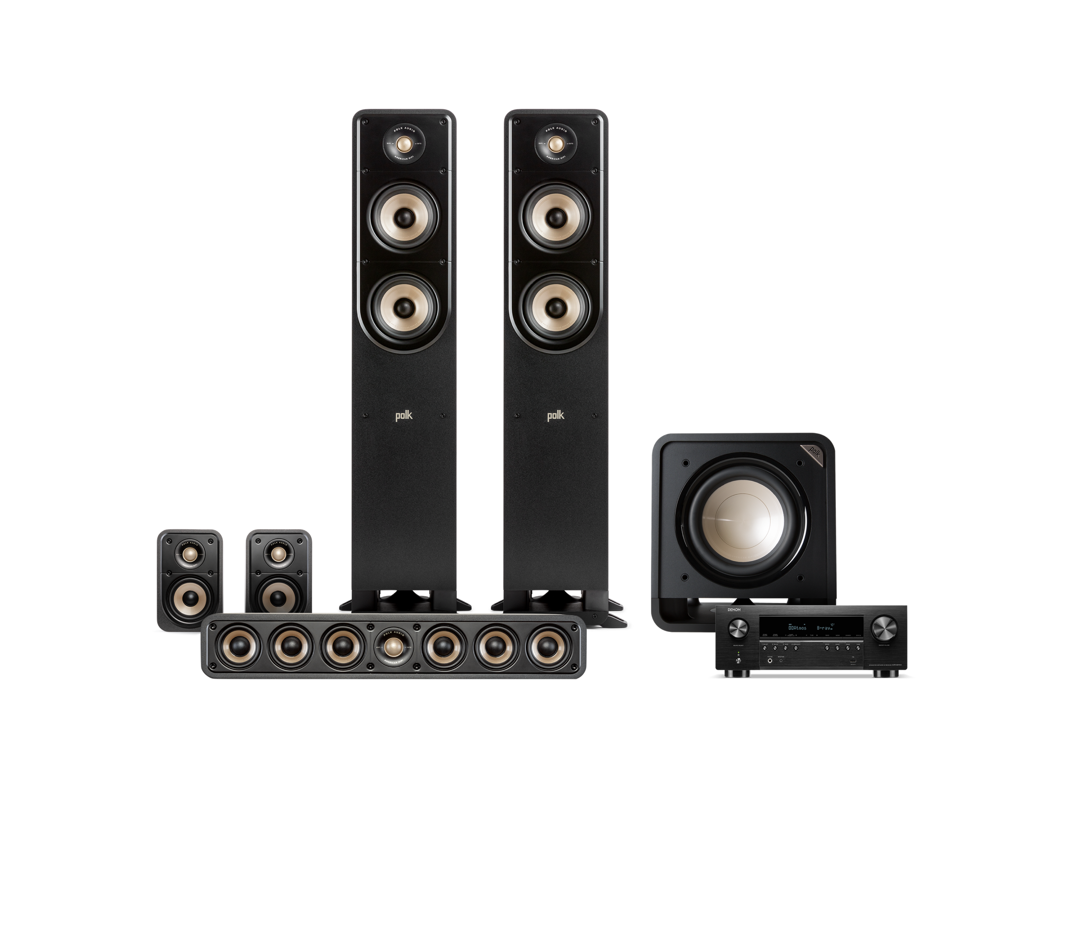 Signature Elite ES50 Silver System with Denon AVR, Black, dynamic