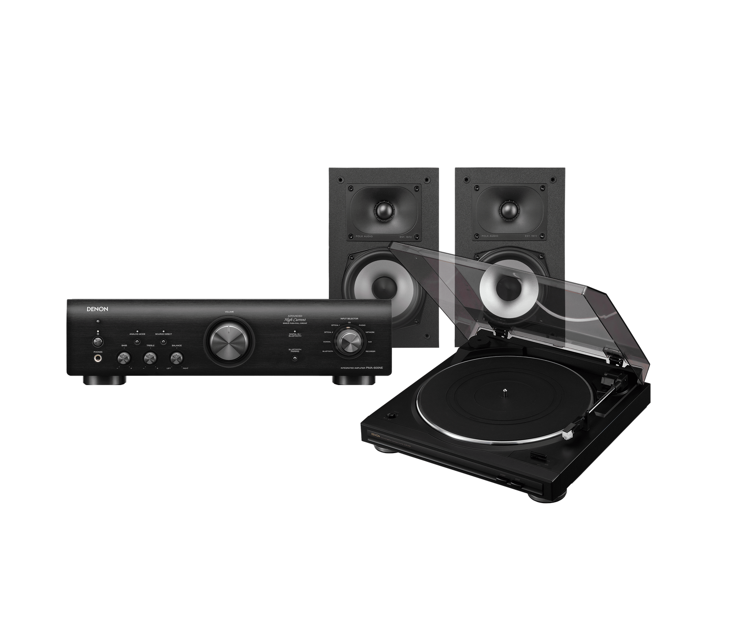 Monitor XT15 Silver System with Denon Hi-Fi Bundle, Black, dynamic