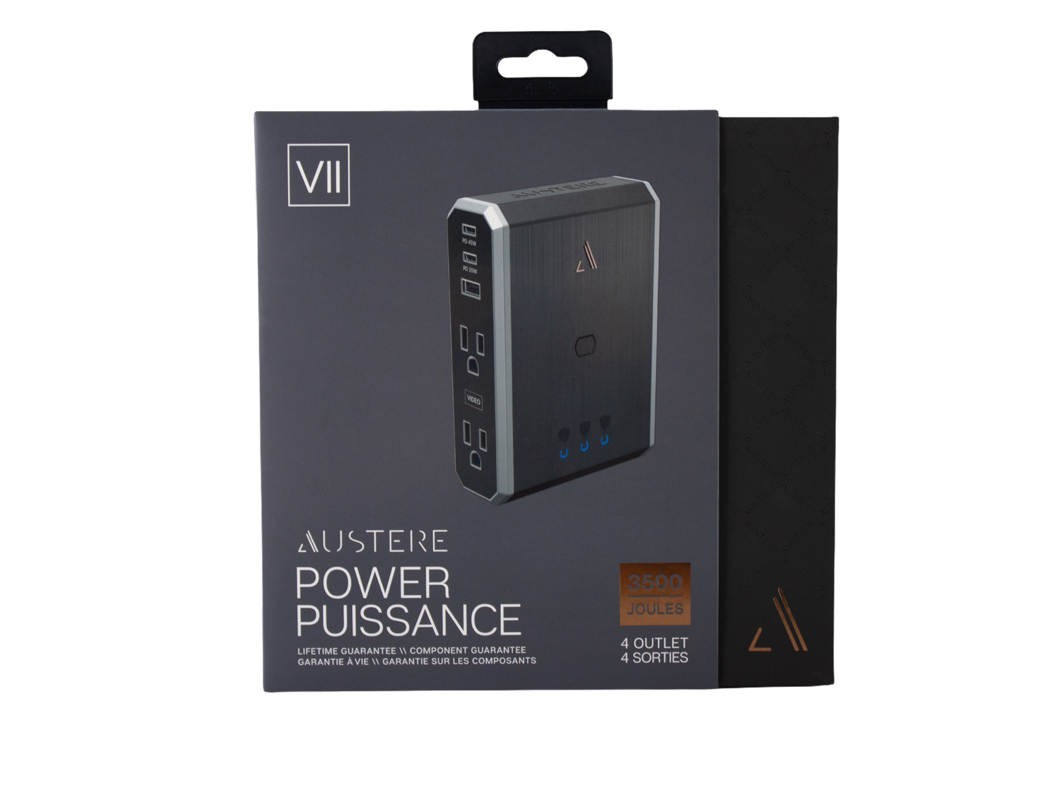 VII Series Power 4-Outlet Surge Protector and Charger, , dynamic