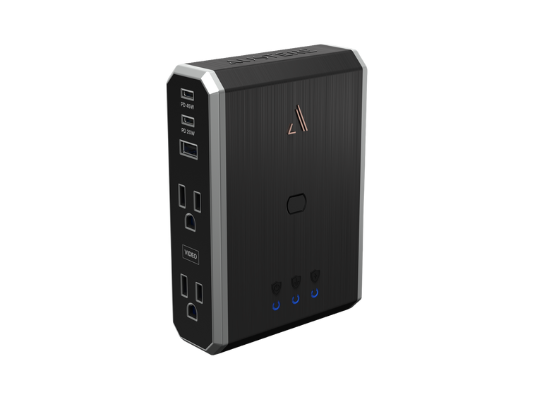 VII Series Power 4-Outlet Surge Protector and Charger, , dynamic