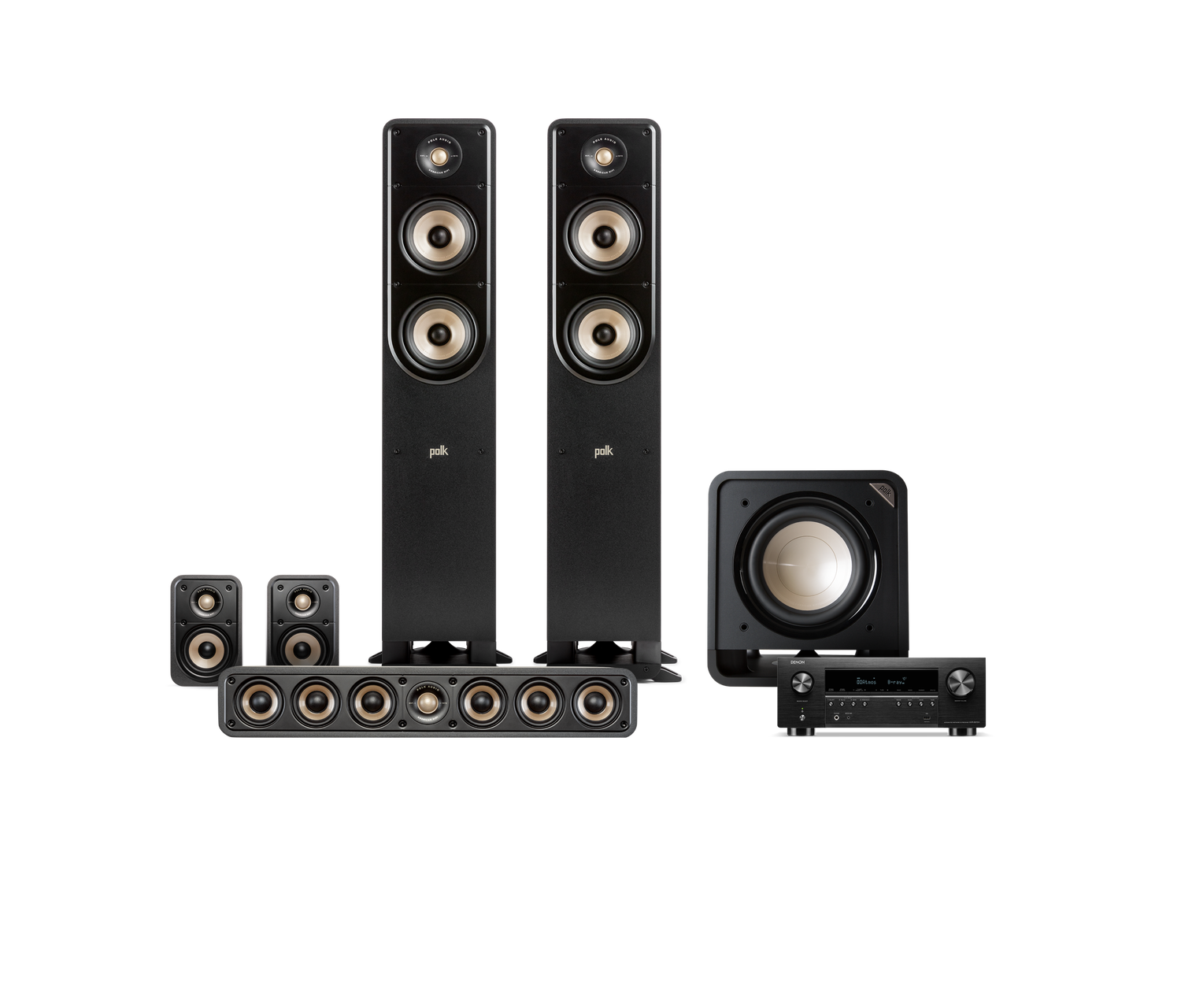 Signature Elite ES50 Silver System with Denon AVR, Black, dynamic