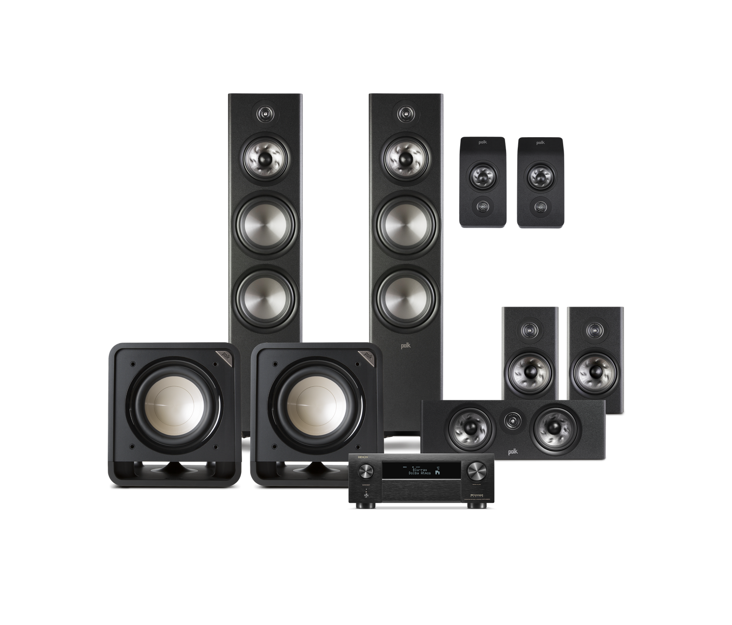 Reserve R700 Platinum System with Denon AVR, Black, dynamic