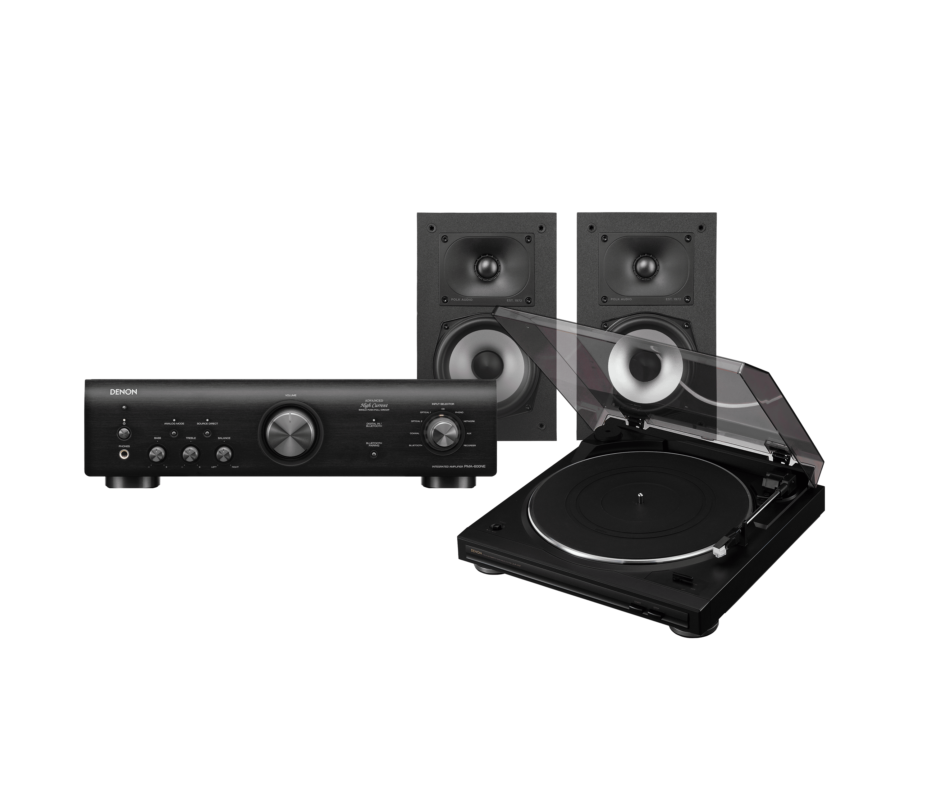 Monitor XT15 Silver System with Denon Hi Fi Bundle Polk Audio