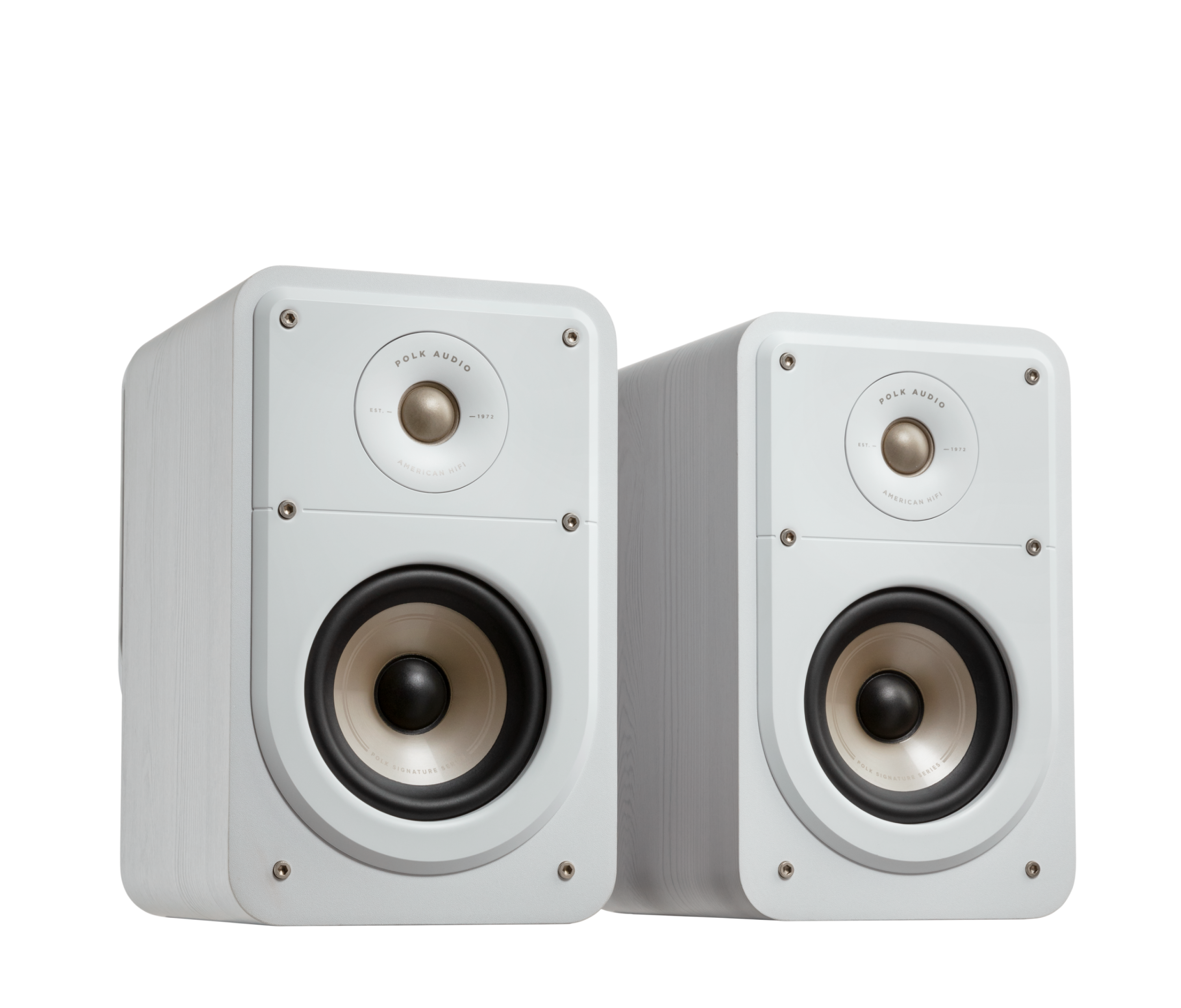 White outlet hifi speakers