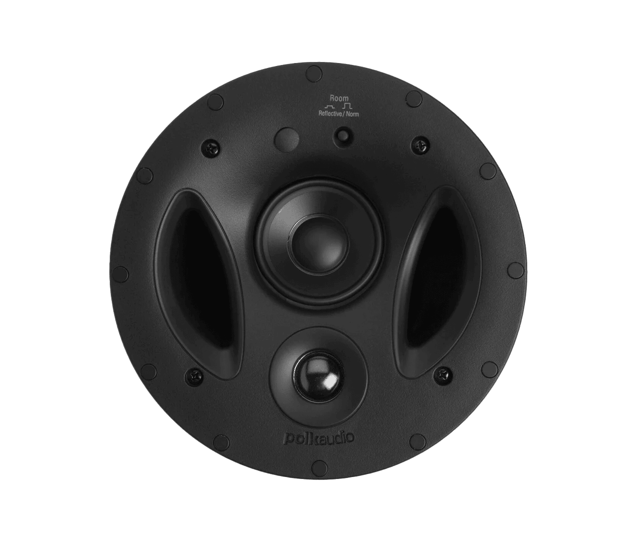 Polk Audio 70-RT 3-Way In-Ceiling Speakers (2 Pairs) - The Vanishing Series | 4 Speakers | Power Port | White, Paintable Grille | Dual Band-Pass Bass